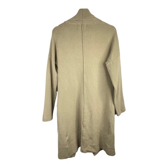 Twelve Love Womens size Small Long Line Open Cardigan Tan Beige Vanilla Girl - Picture 2 of 12